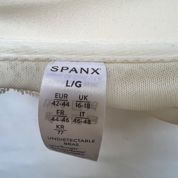 Spanx Bra Four Play Front Close Size L Ivory Lacy Wirefree - Picture 6 of 7
